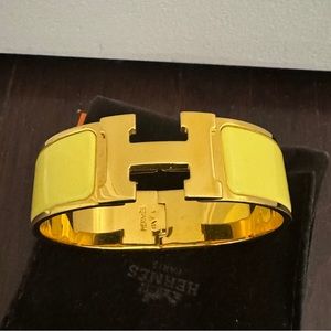 Hermes Clic Clac H Bracelet - Yellow/Gold - GM